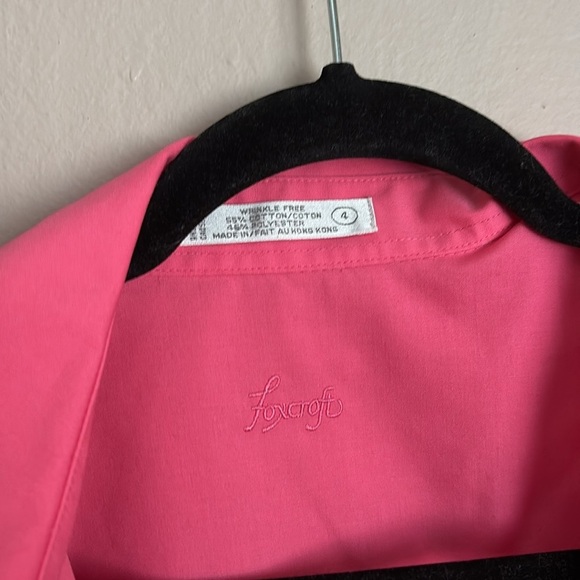 Foxcroft Fuchsia Button-Up Blouse size 4 - Picture 2 of 7